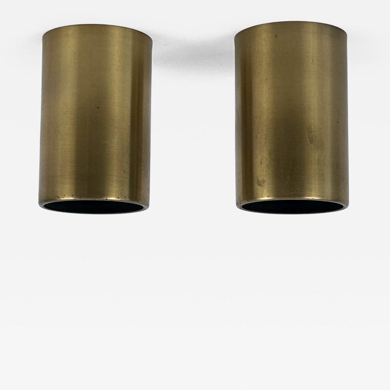 Set of Two Elegant Mid Century Modern Flush Mounts or Spot Lights Germany 1960s