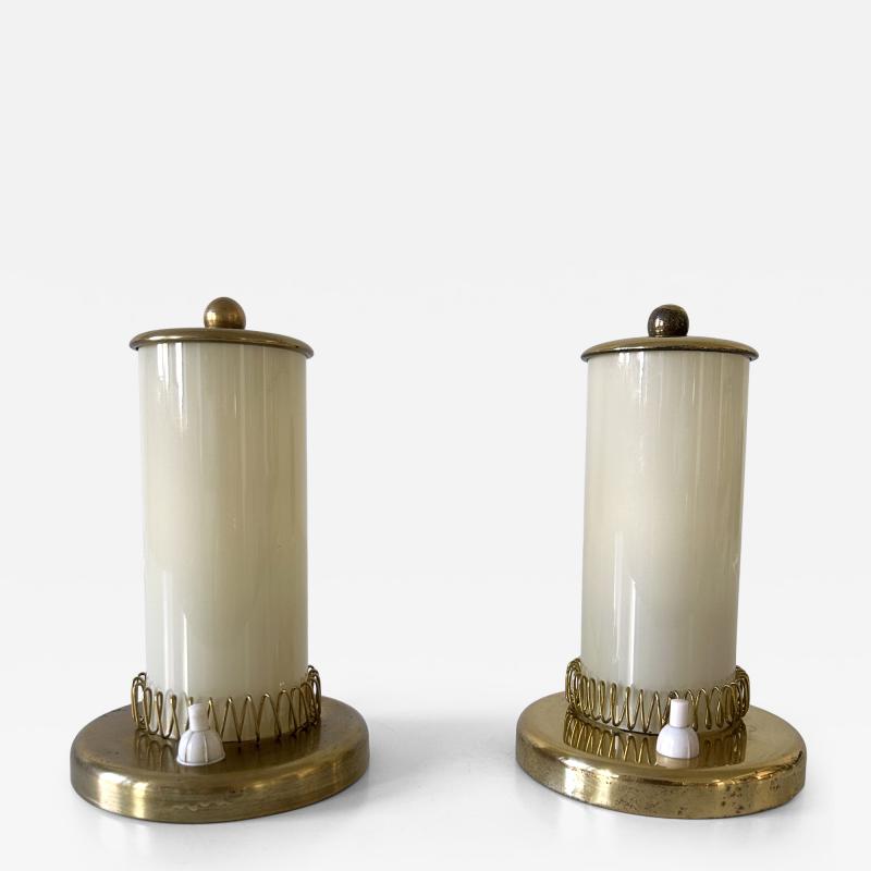 Set of Two Lovely Mid Century Modern Bedside Table Lamps Germany 1950s