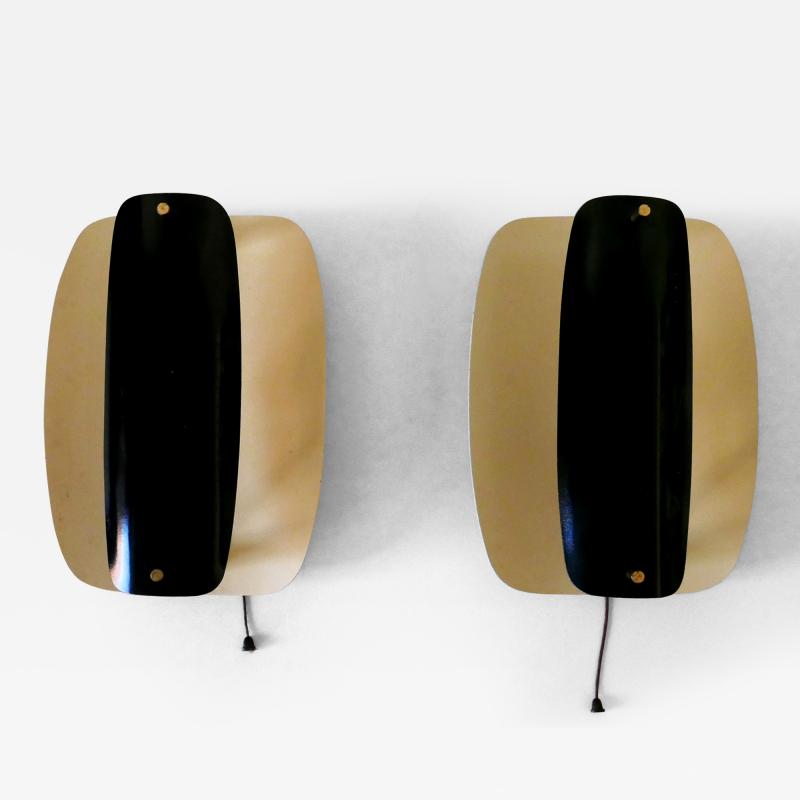 Set of Two Rare Elegant Mid Century Modern Sconces or Wall Lamps Germany 1960s