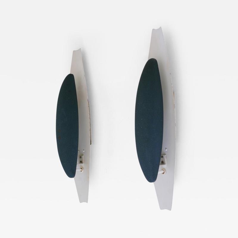 Set of Two Rare Elegant Mid Century Modern Sconces or Wall Lights Sweden 1950s