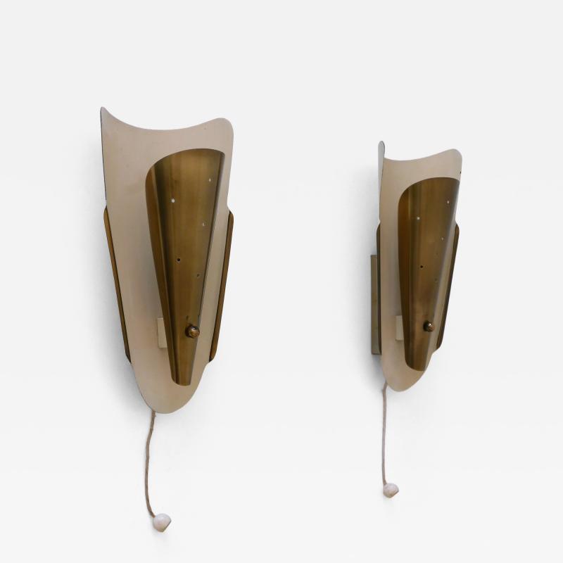 Set of Two Rare Highly Decorative Mid Century Modern Sconces Germany 1950s