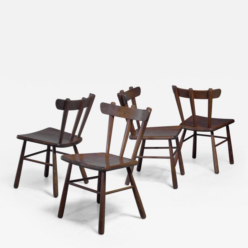 Set of four Scandinavian dining chairs