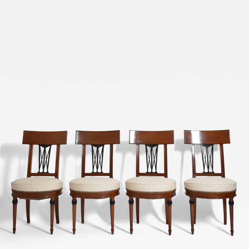 Set of four neoclassical chairs 1920s 