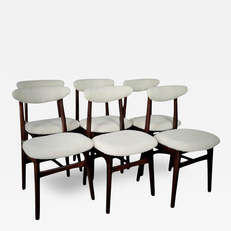 Set of six chairs by Rajmund Ha as Poznan Poland circa 1970