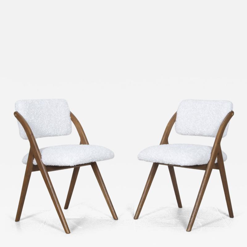 Set of six contemporary Italian Mid century style dining chairs