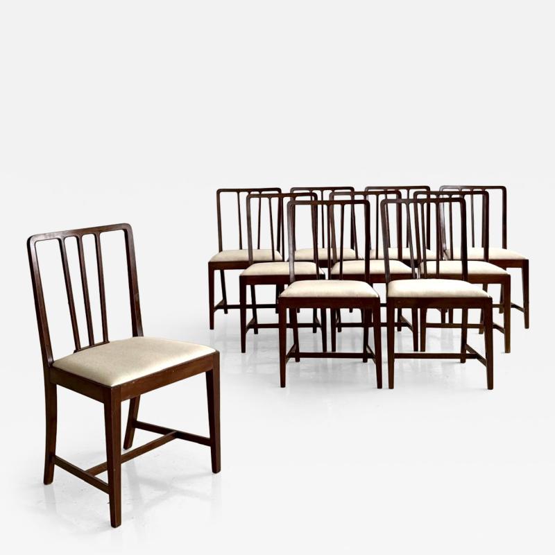 Set of ten dining chairs Denmark 1940s