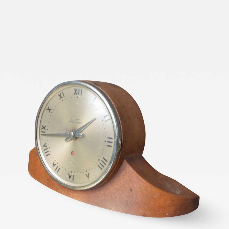Seth Thomas Vintage Seth Thomas Dynaire 2 E Wood Mantel ART DECO Clock 1950s