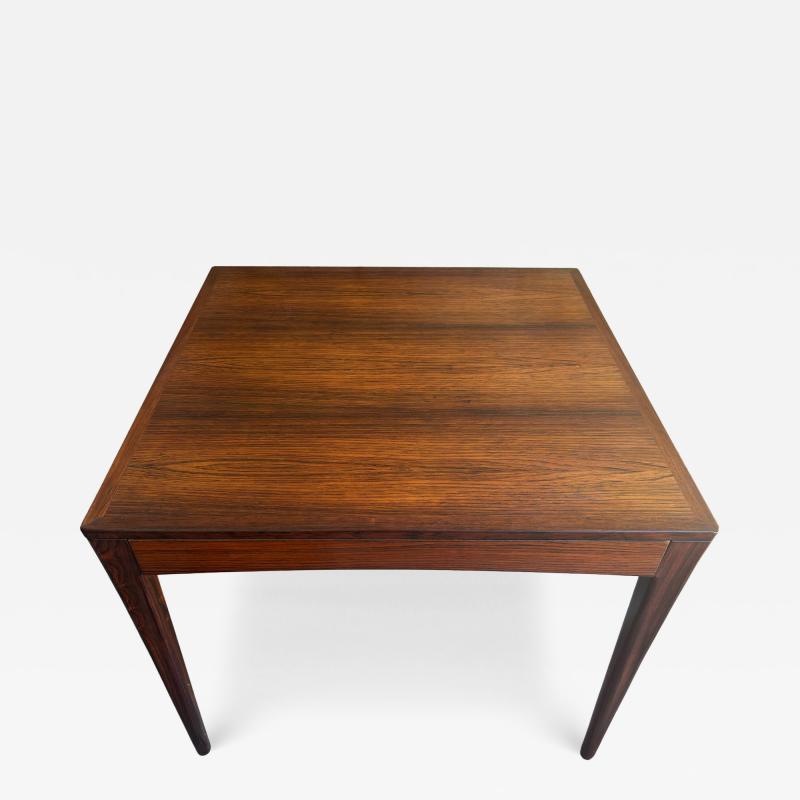 Severin Hansen Stunning Danish Modern Rosewood Side End Table Mid Century Modern