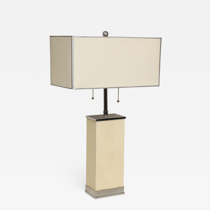 Shagreen AERO Tall Woodblock Table Lamp