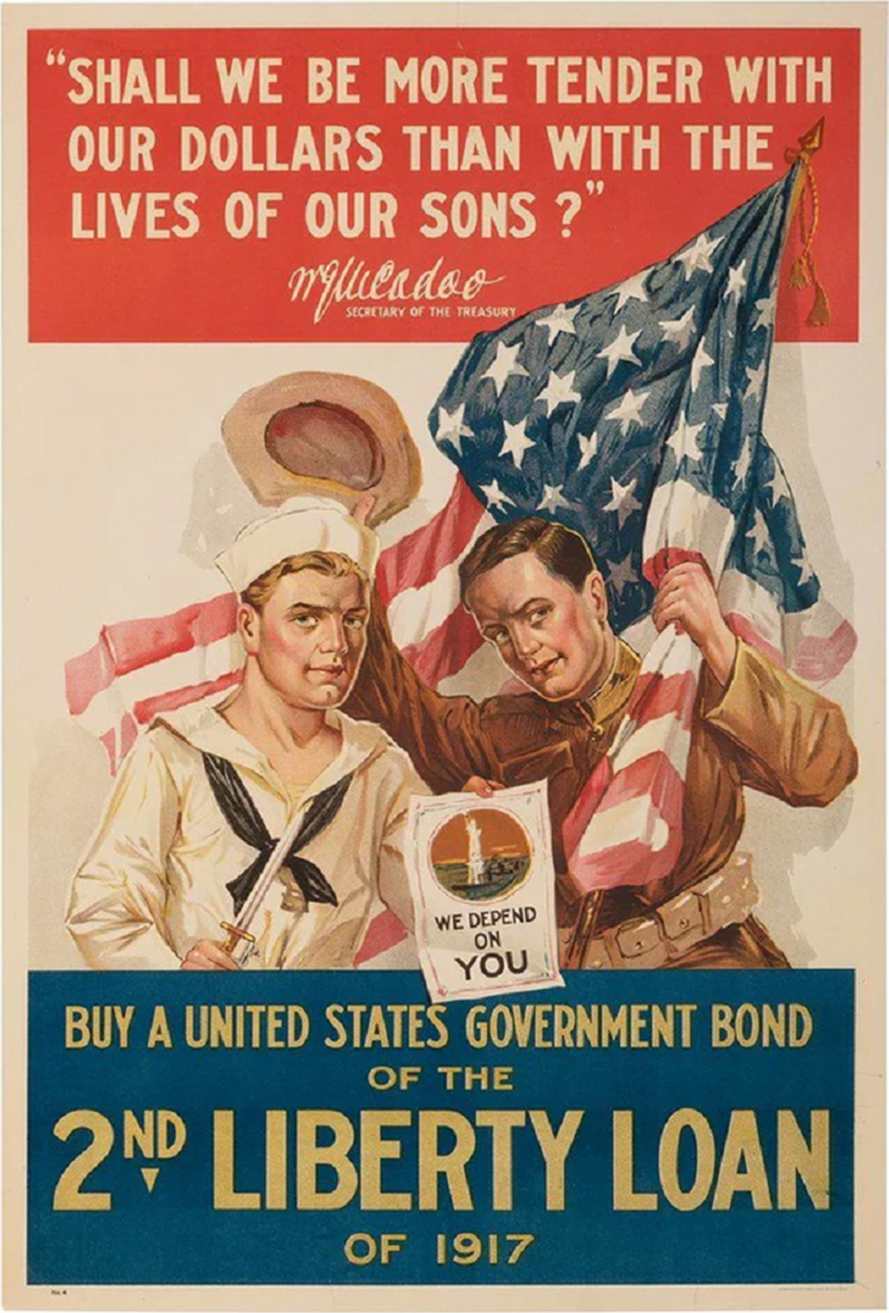 Shall We Be More Tender With Our Dollar Vintage WWI 2nd Liberty Loan Poster