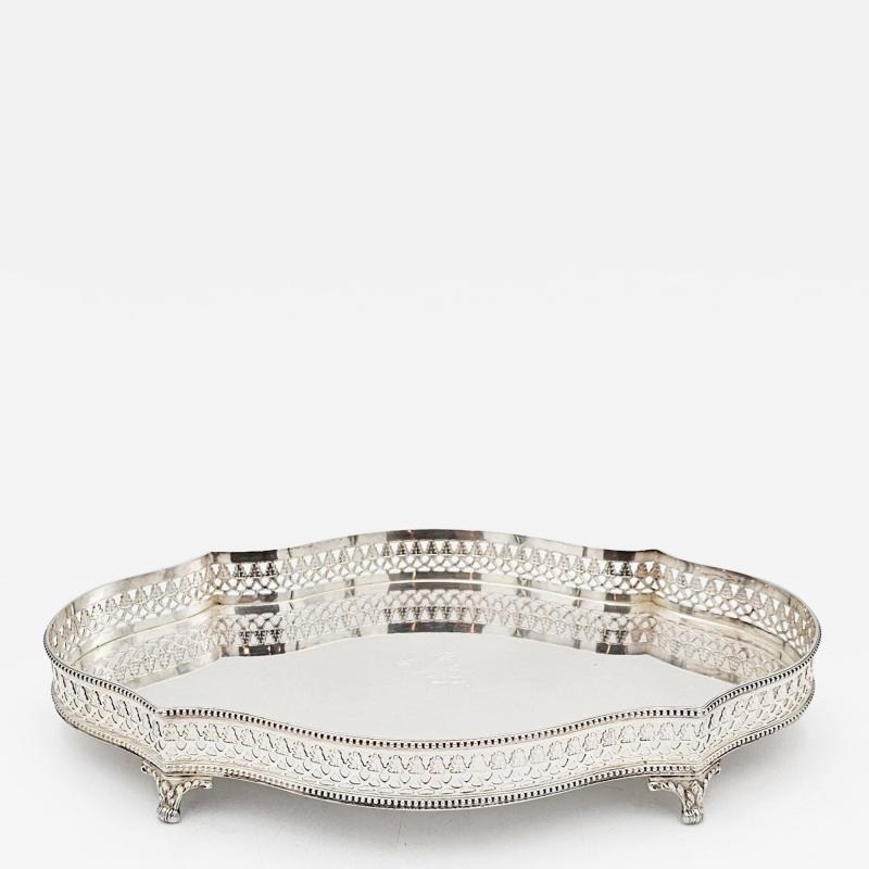 Shaped Galley Tray Silver Plate England circa 1950