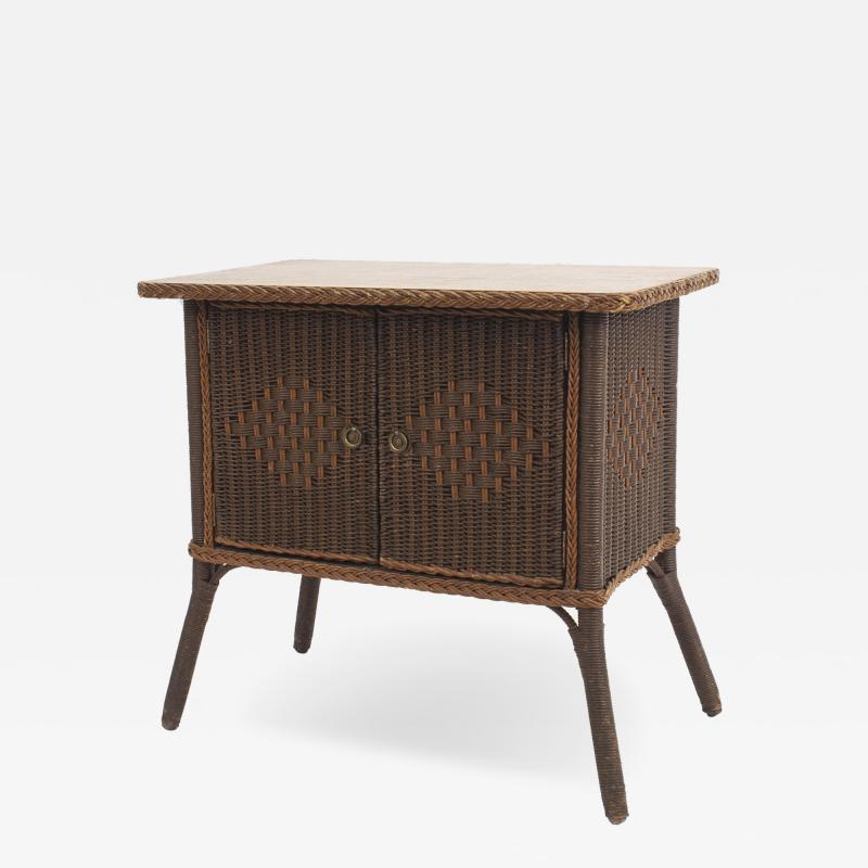 Sheboygan Fibre Furniture American Mission Style Wicker Commode