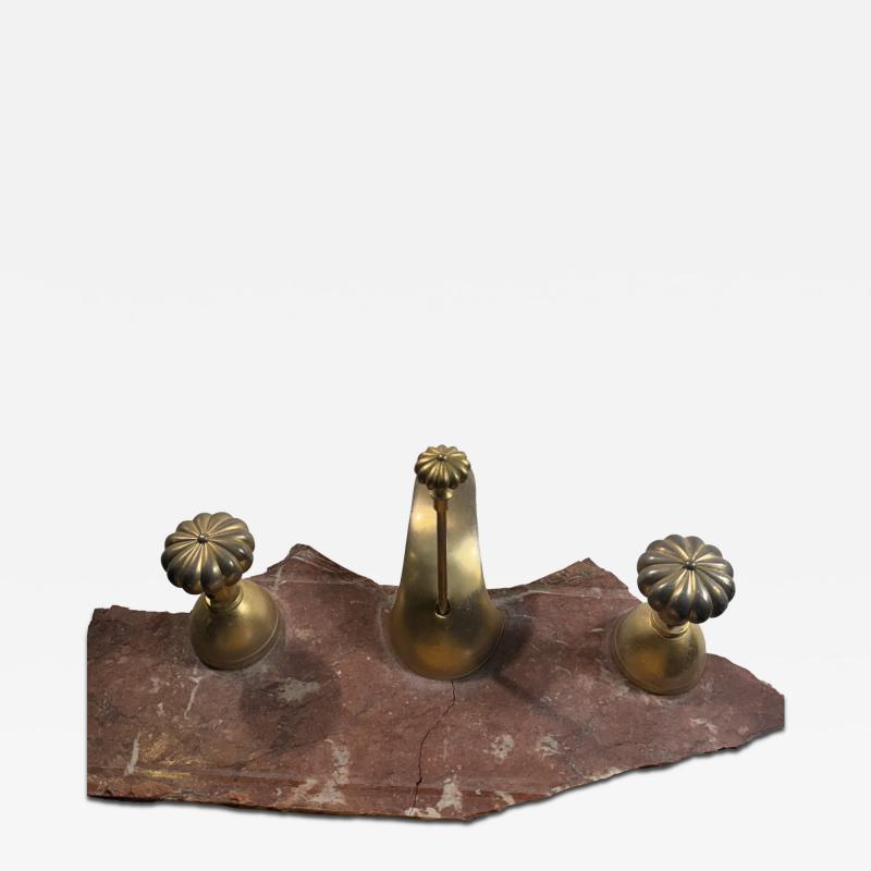 Sherle Wagner International GILT BRONZE SINK FAUCET HANDLES BY SHERLE WAGNER
