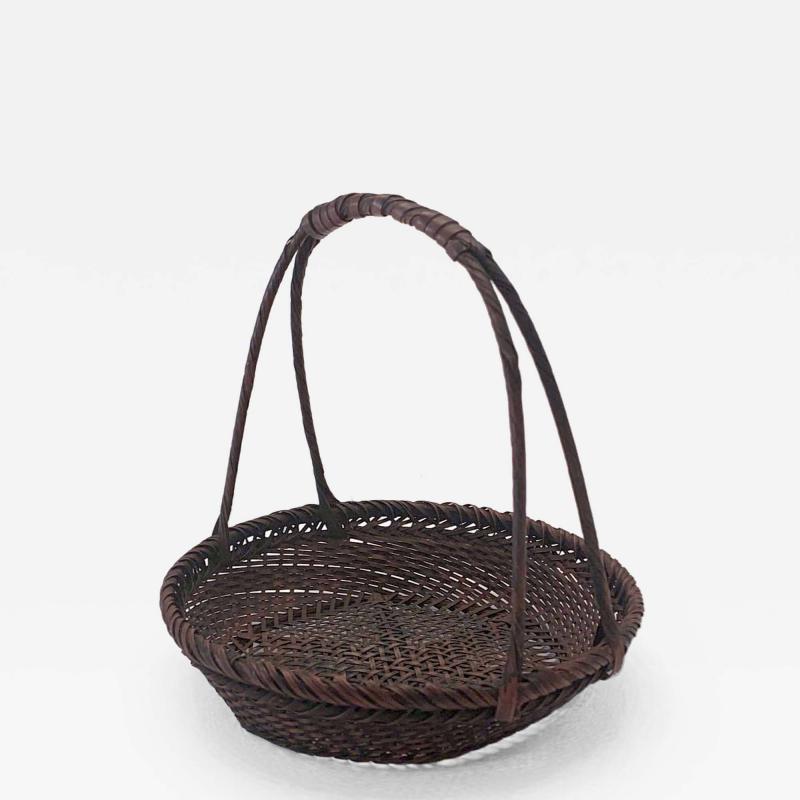 Shokosai I Hayakawa An important miniature Japanese bamboo basket by Hayakawa Shokosai I