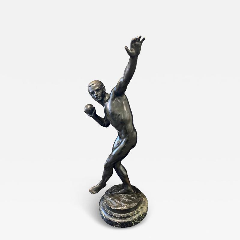 Shotputter Bronze by Louis Delapchier France 1878 1959 