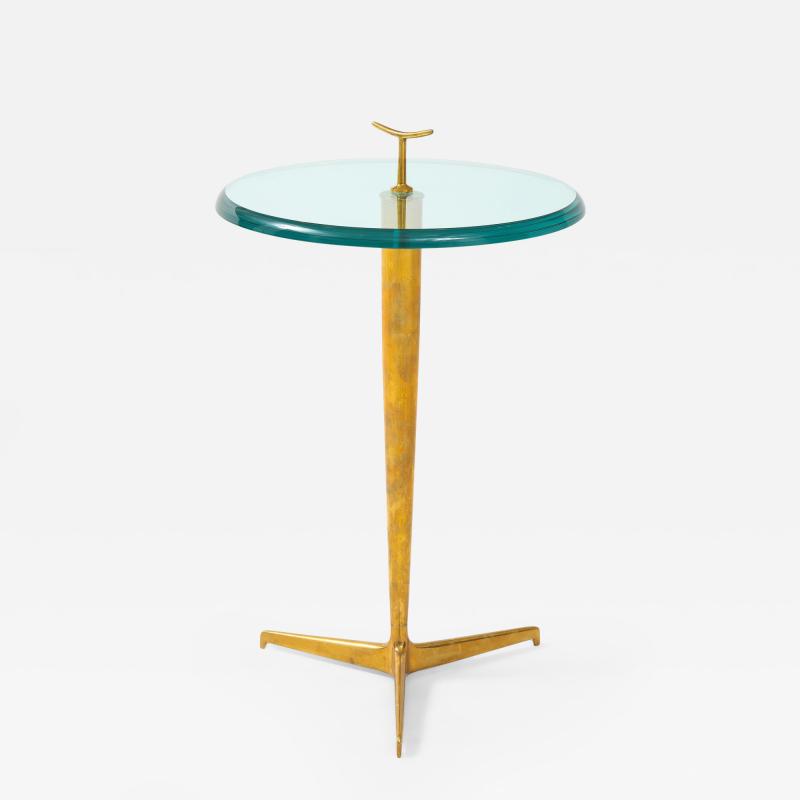 Side Table in Glass and Brass