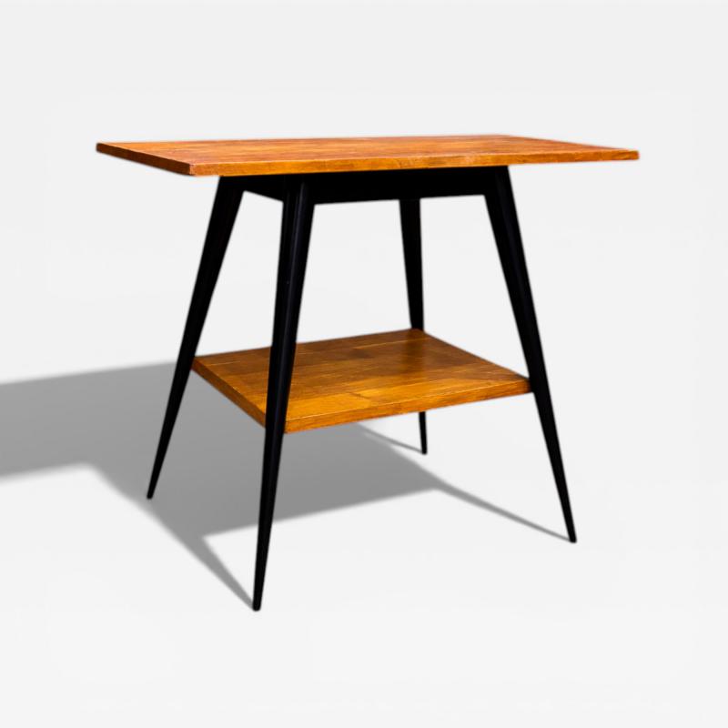 Side Table with a Swivel Top in Pau Marfim Ebony finish Unknown 1950s