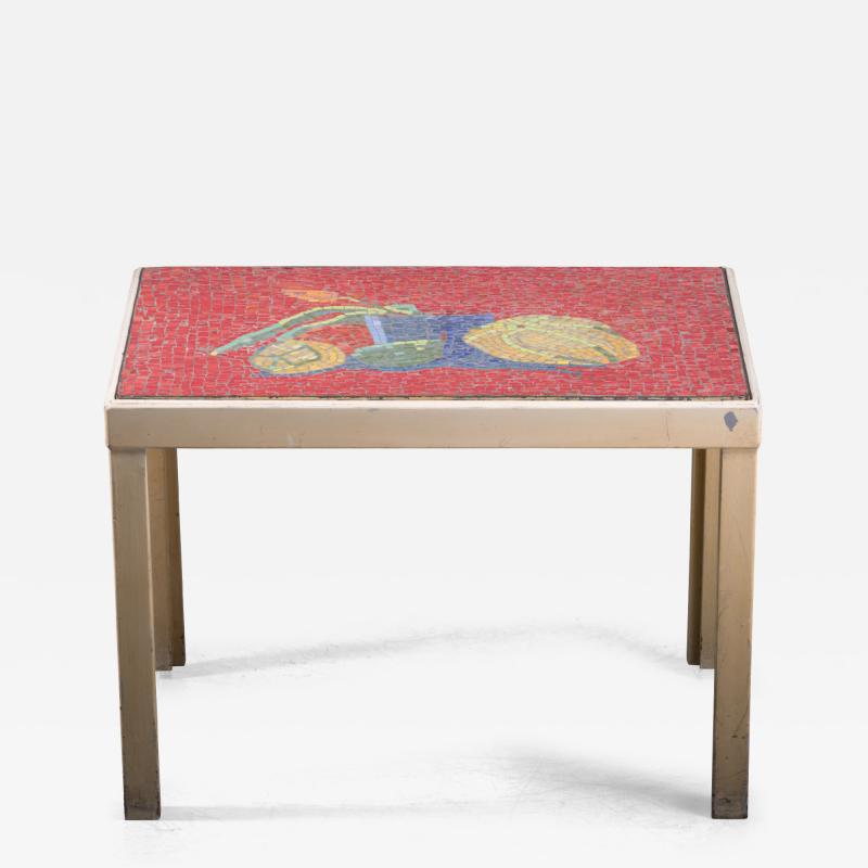 Side table with mosaic top