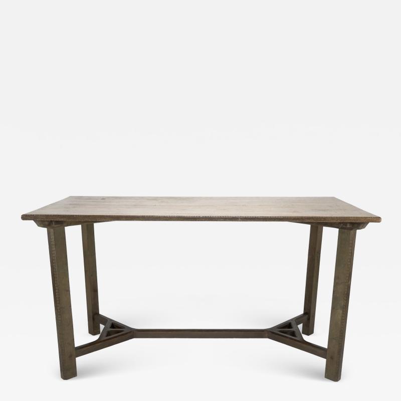 Sidney Barnsley Sidney Barnsley attributed A rare Cotswold School hayrake oak dining table