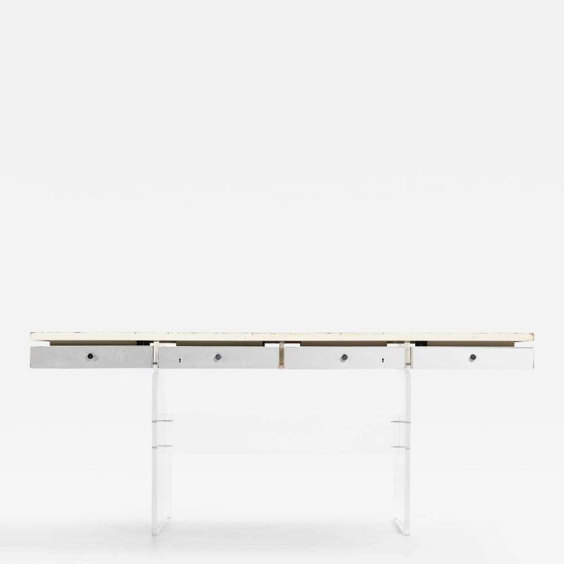 Sigurd Hansen Poul N rreklit Desk in Lacquer Plexiglass by Sigurd Hansens M belfabrik 1960s
