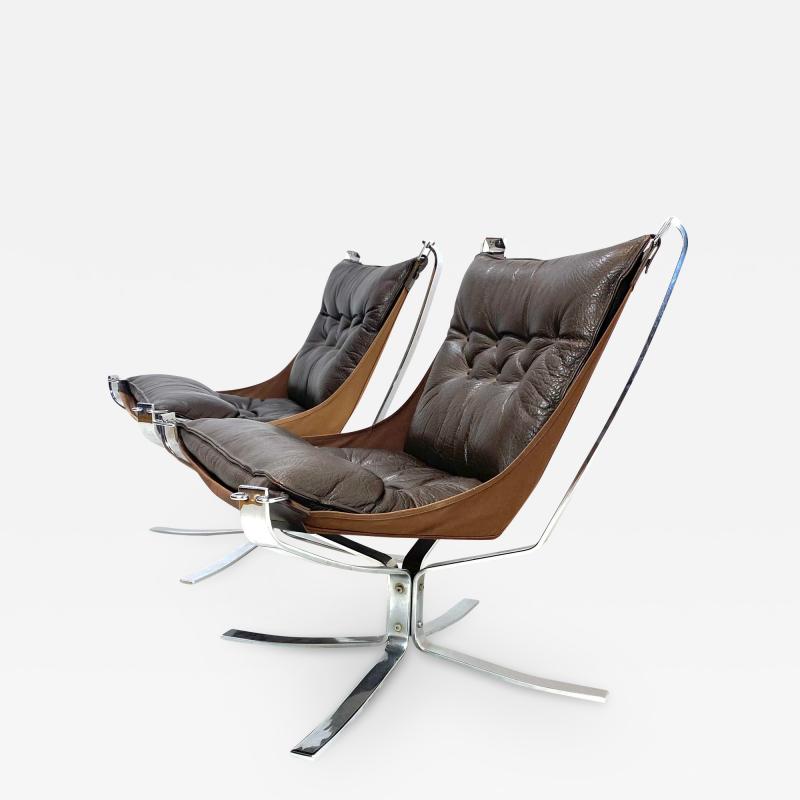 Sigurd Ressell 1960s Sigurd Ressell Falcon Lounge Chairs a Pair