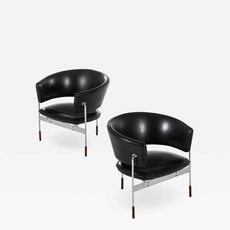 Sigurd Ressell Easy Chairs Model Cirkel Produced by Rastad Relling