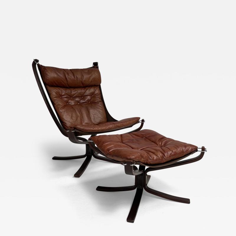 Sigurd Ressell Falcon Chair and Ottoman by Sigurd Ressell