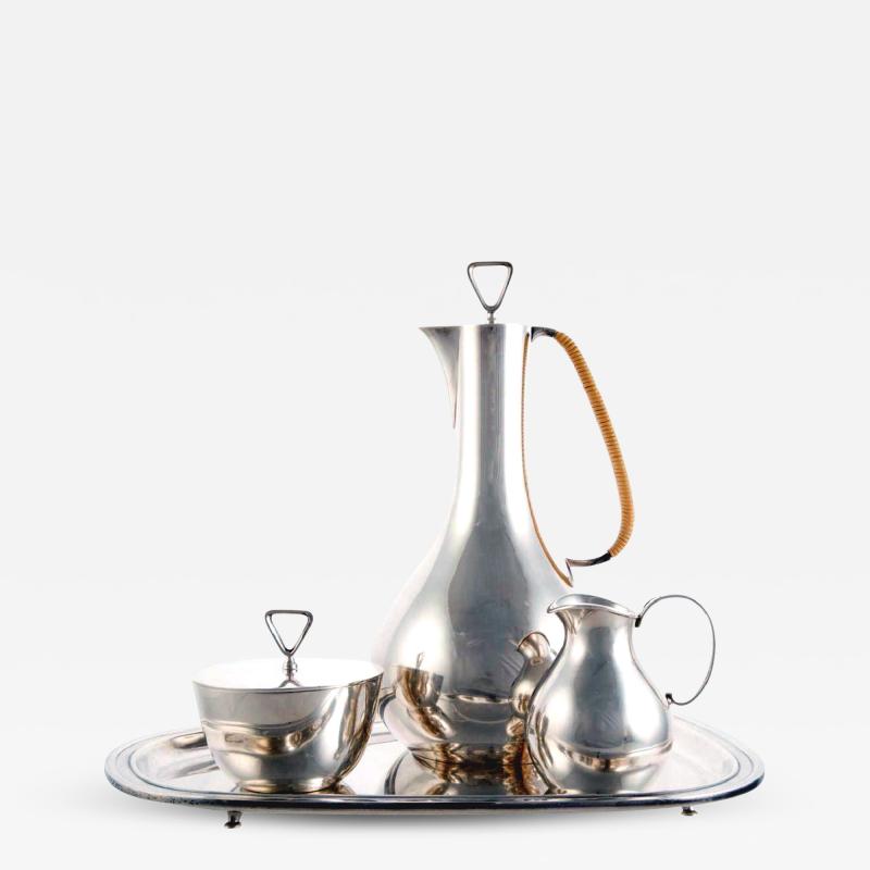 Sigvard Bernadotte Rare Sterling Silver Coffee Service by Sigvard Bernadotte for Georg Jensen