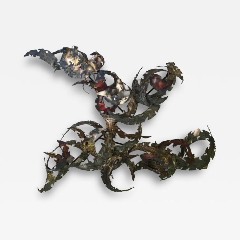 Silas Seandel Important Oversized Silas Seandel Iron Wall Sculpture