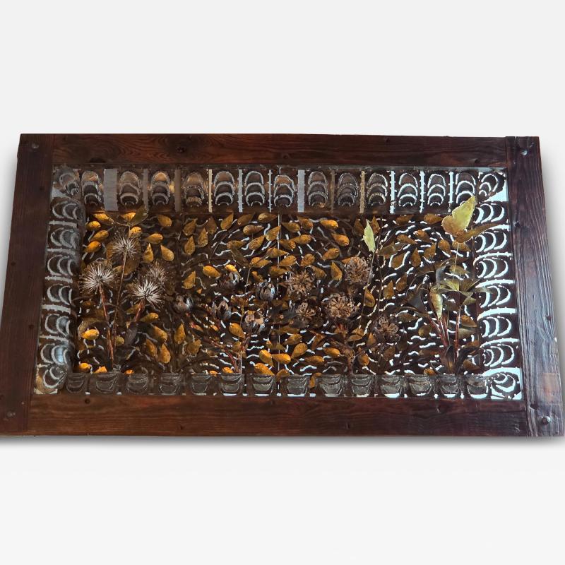 Silas Seandel Large 1970s Mixed Metal Botanical Wall Sculpture with Butterflies 59 Inches