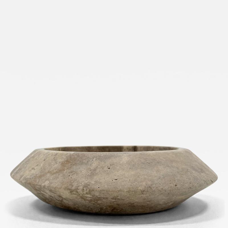Silver Travertine Bowl