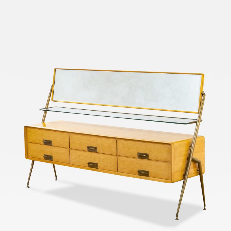 Silvio Cavatorta Silvio Cavatorta Commode with 6 Drawers and Swinging Mirror 50s