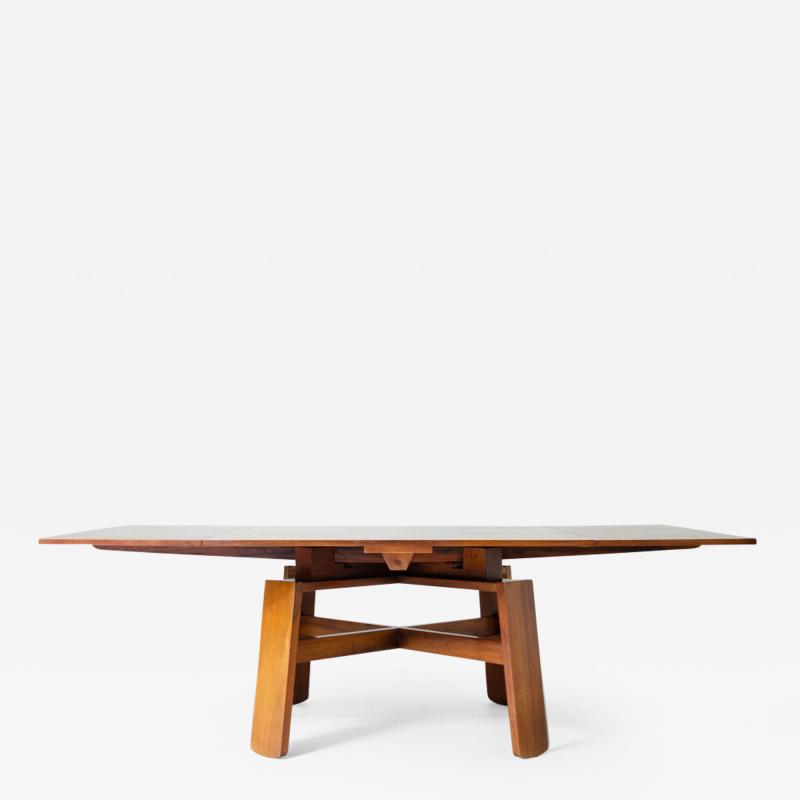 Silvio Coppola Italian Modern Extension Dining Table in walnut designed by Silvio Coppola