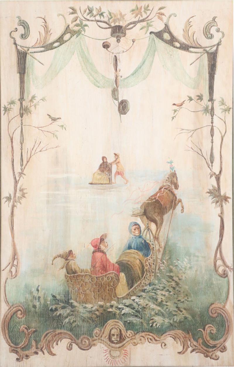 Singerie Carriage Painting