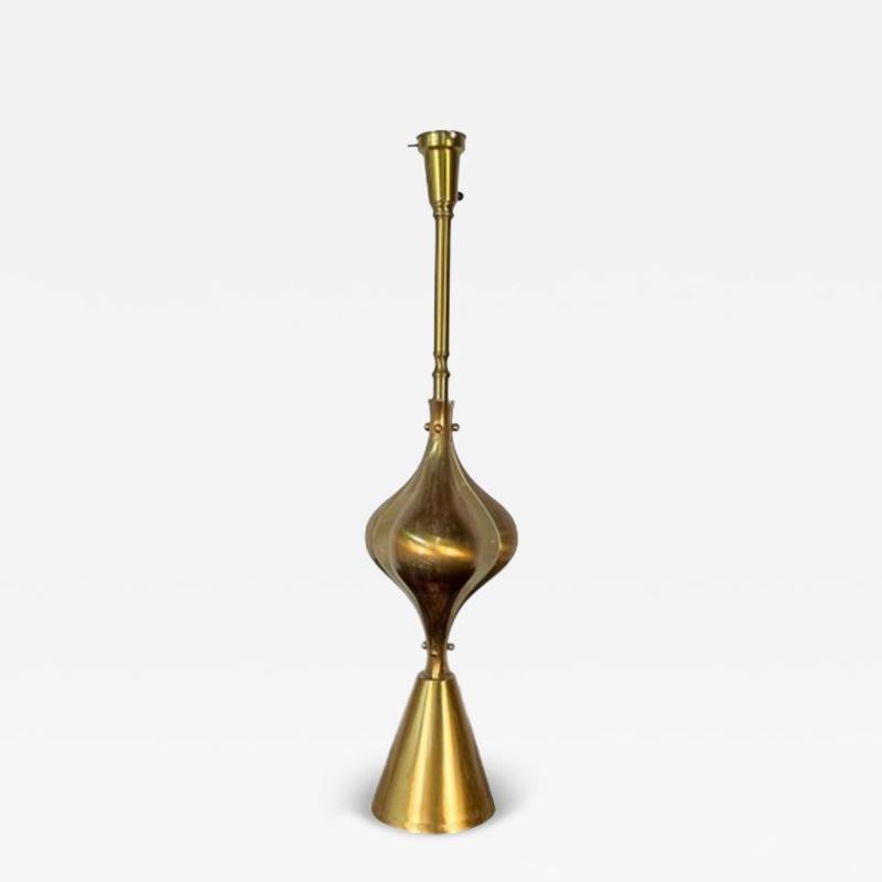 Single Hollywood Regency Style Brass Table Desk Lamp