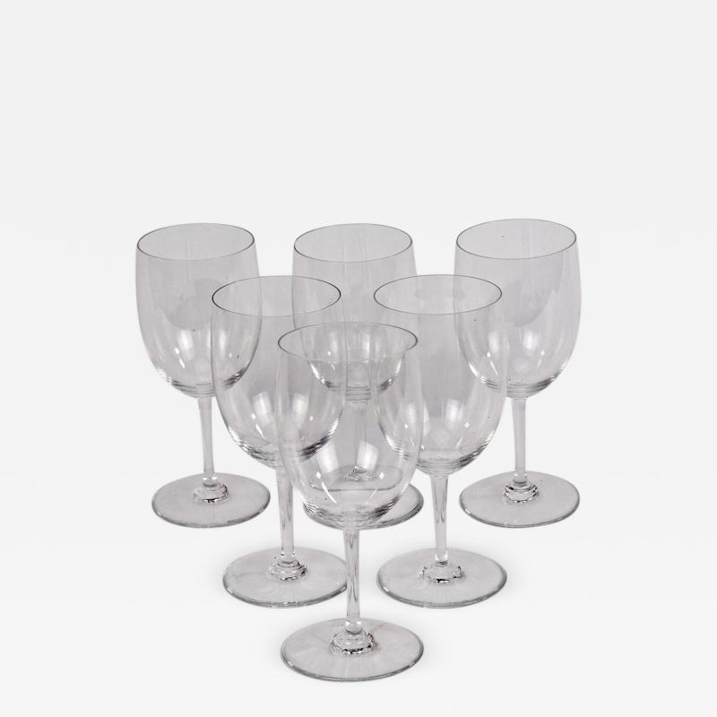 Six Baccarat Perfection White Wine Water Glasses