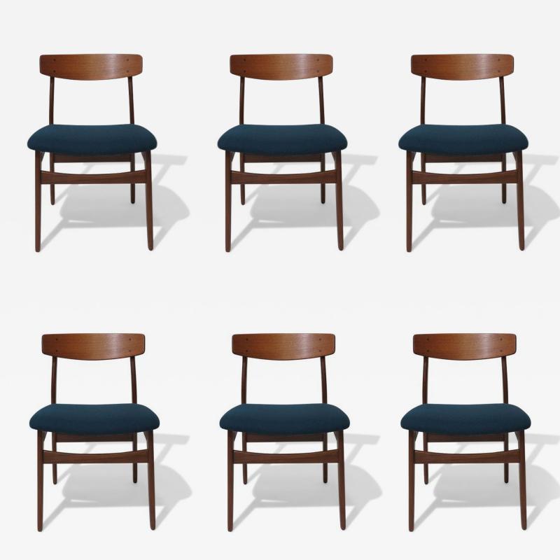 Six Danish Teak Dining Chairs