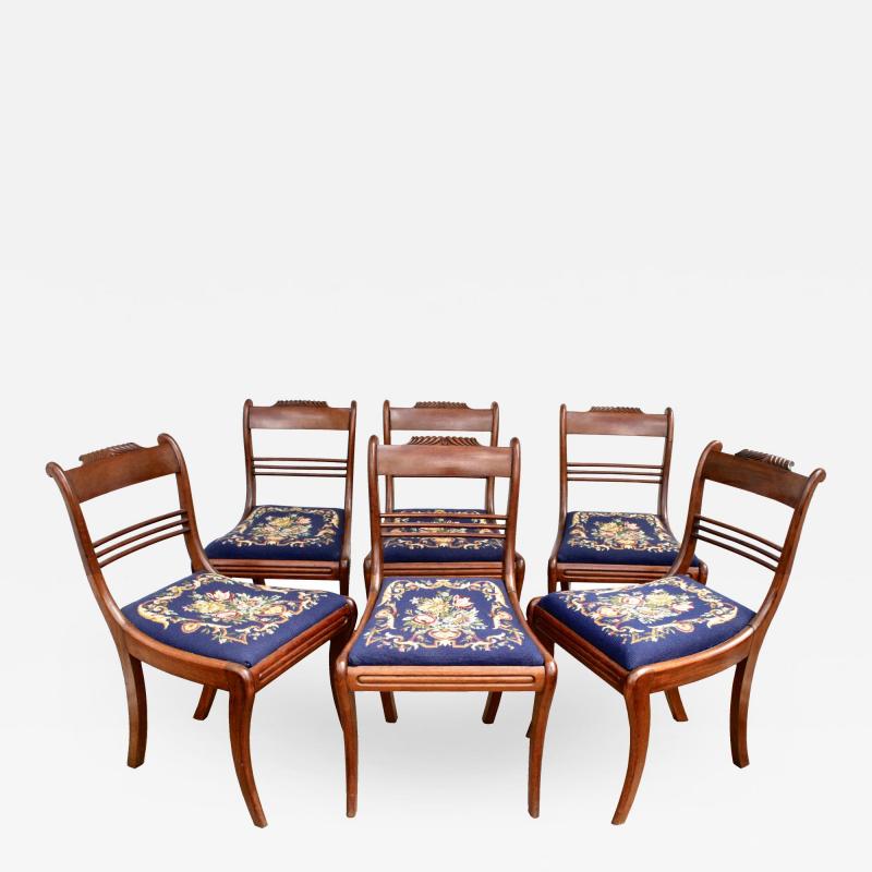 Six Philadelphia Klismos Dining Chairs