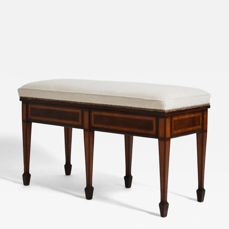 Six legs marquetry bench XIXth c 