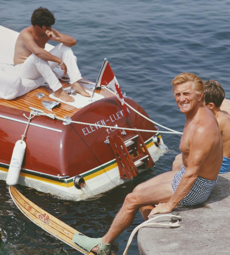 Slim Aarons Kirk Douglas In Antibes