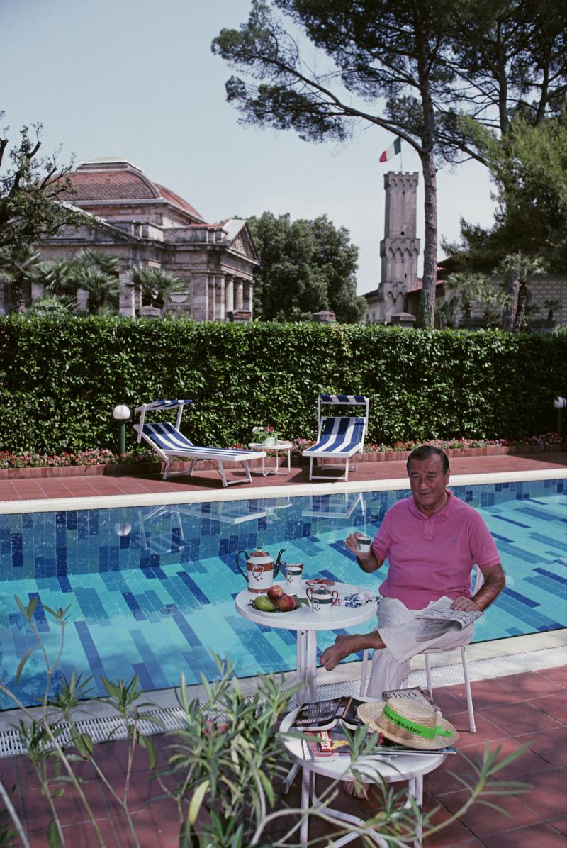 Slim Aarons Maccioni By His Pool