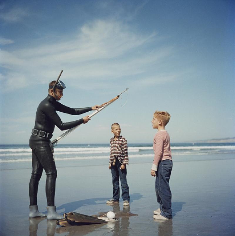 Slim Aarons Spear Fishing In San Diego