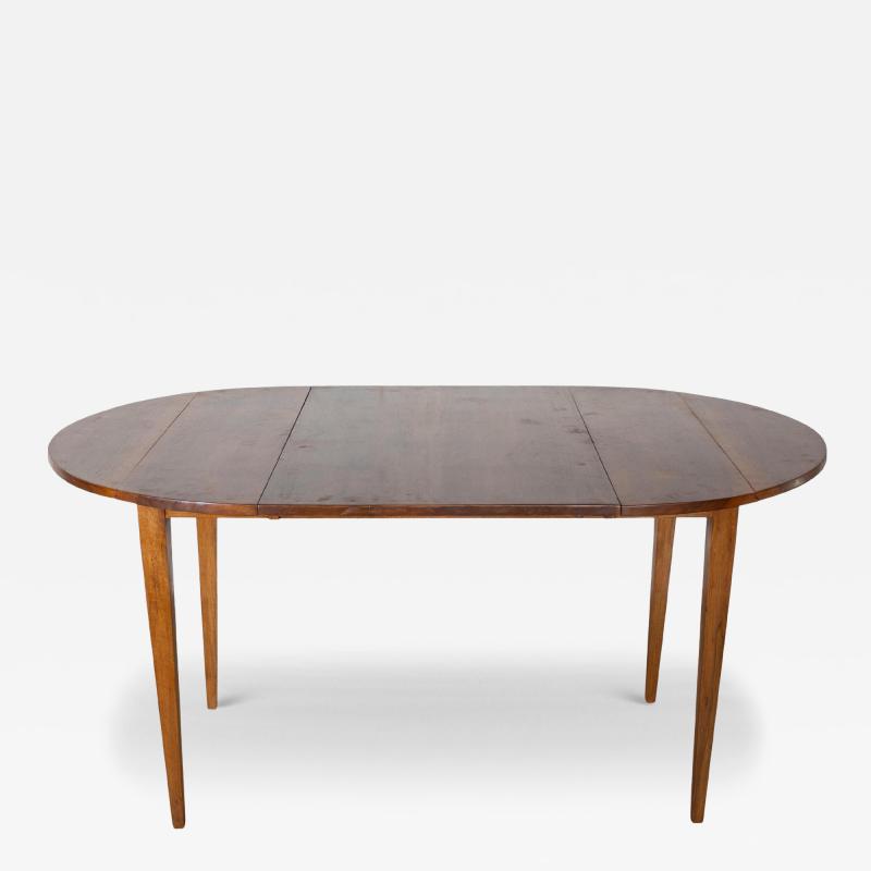 Small 19th Century French Walnut Extension Dining Table with One Leaf