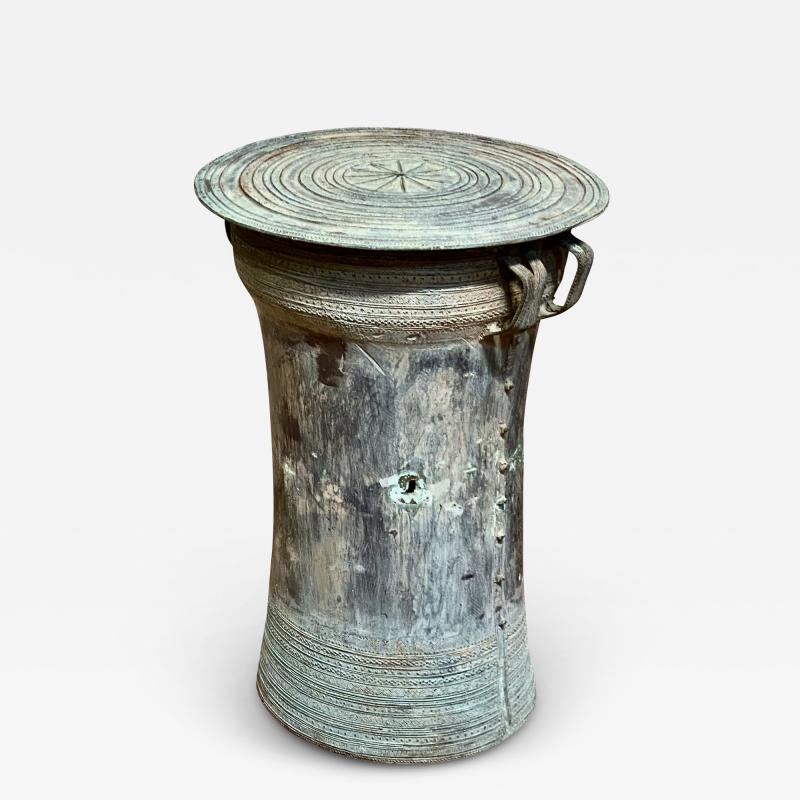 Small Antique Bronze Rain Drum