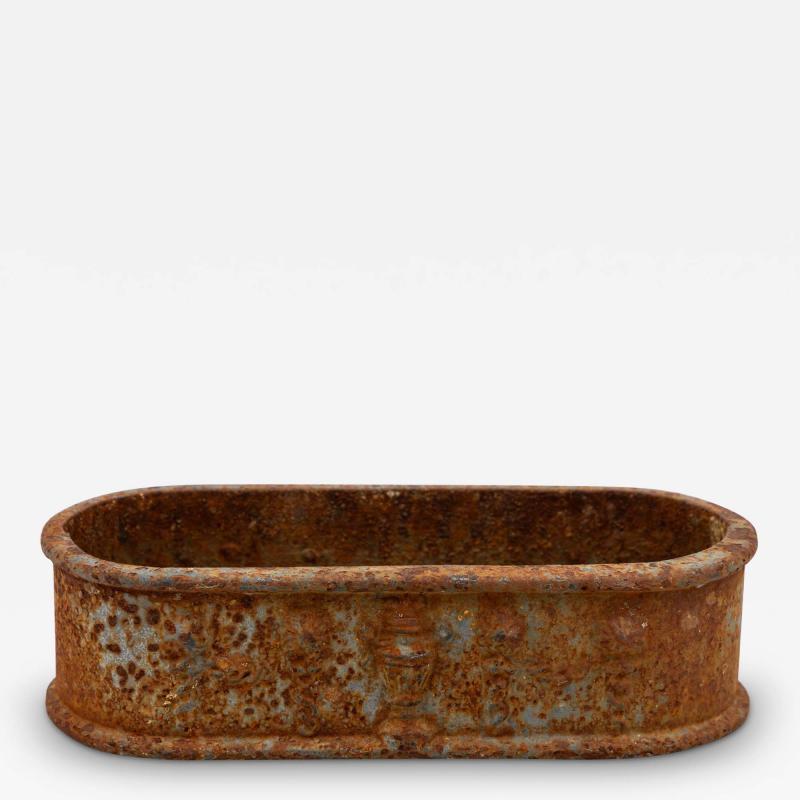 Small Cast Iron Oval Planter France Early 20th C 