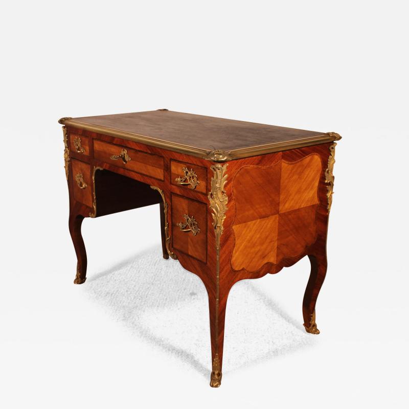Small Double sided Writing Table In Rosewood Louis XV Style