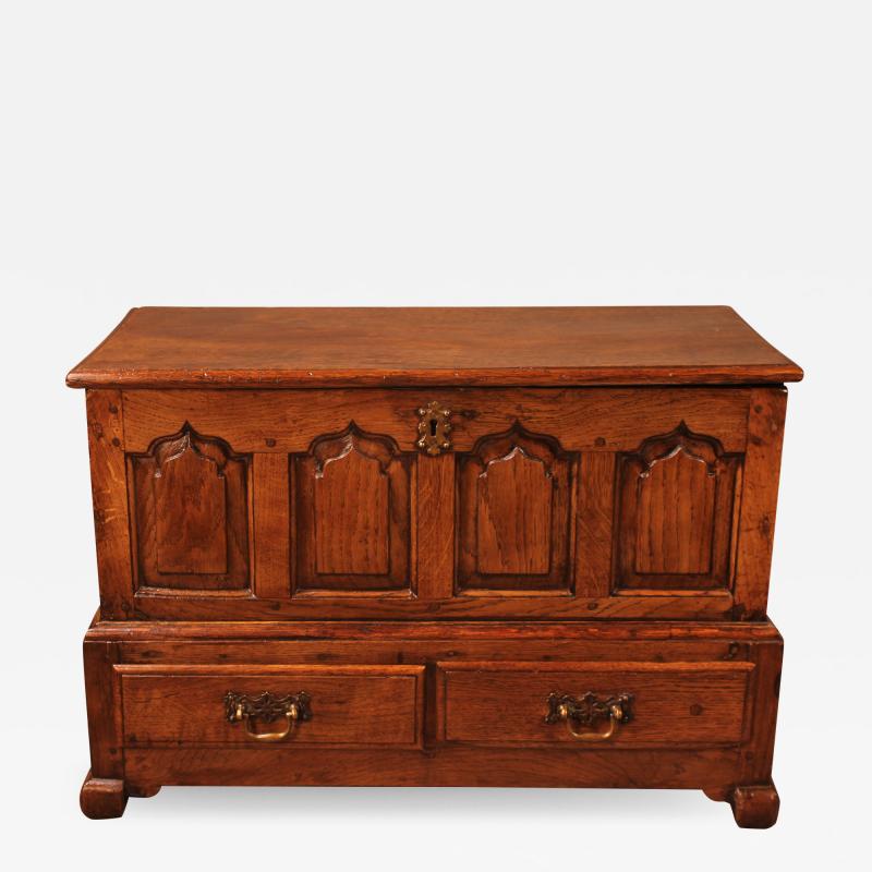 Small English Chest In Oak From The 18th Century