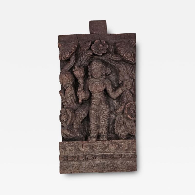 Small Indian 19th Century Sandalwood Carving of Goddess