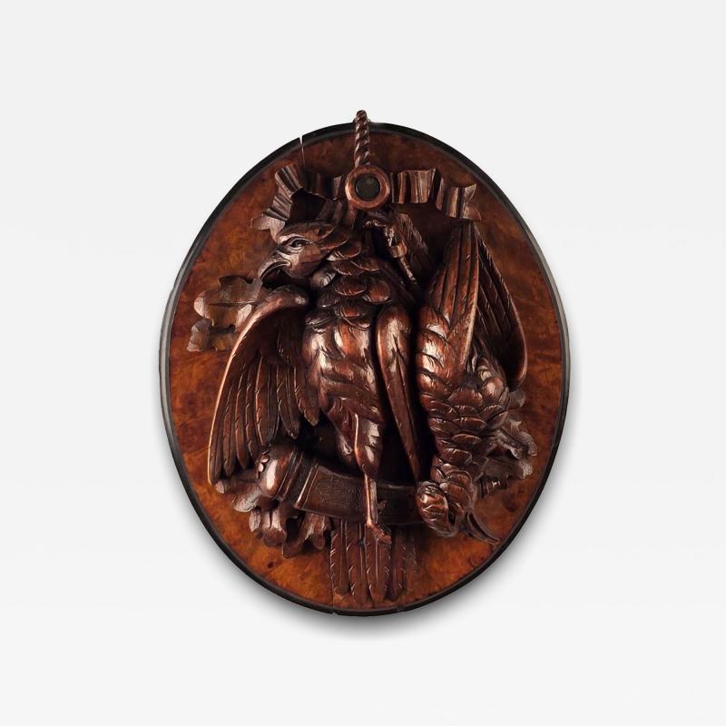 Small Napoleon III Walnut Hunting Trophy France or Italy circa 1870 