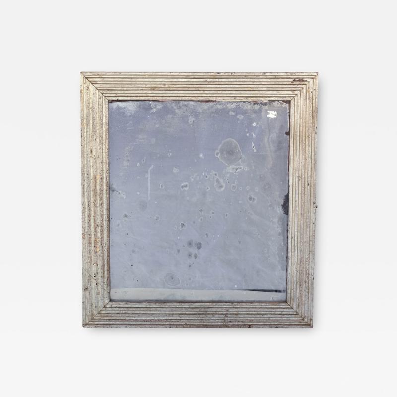 Small Scale Fluted Silver Gilt Mirror Frame With Mercury Plate
